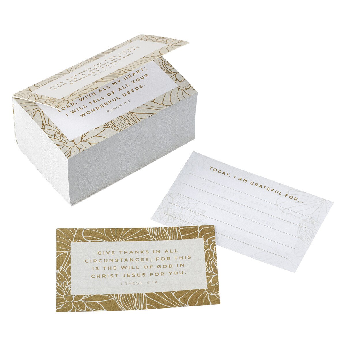 JARR05_1--front Grateful Gold and White Gratitude Jar Refill Card Packs - Image 1