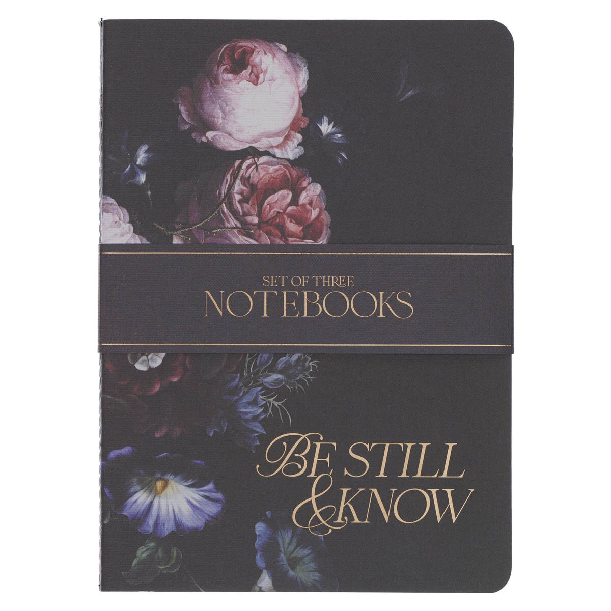 NBS075_1--front Amazing Grace Midnight Blue Large Notebook Set - Image 1