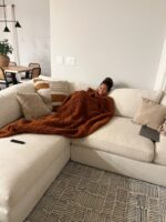 Handmade Woven Blanket 68x61in MULTI BLK WHITE - Image 3