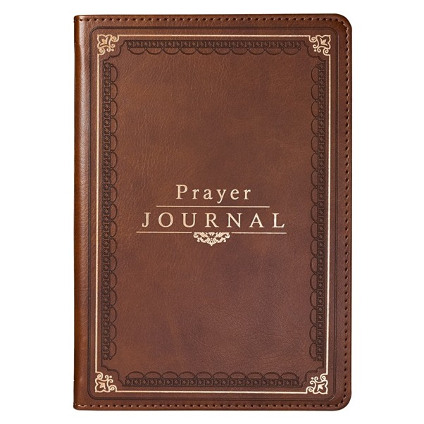 Picture7 The Lord's Prayer Brown Faux Leather Prayer Journal - Matthew 6: 9-13 - Image 1